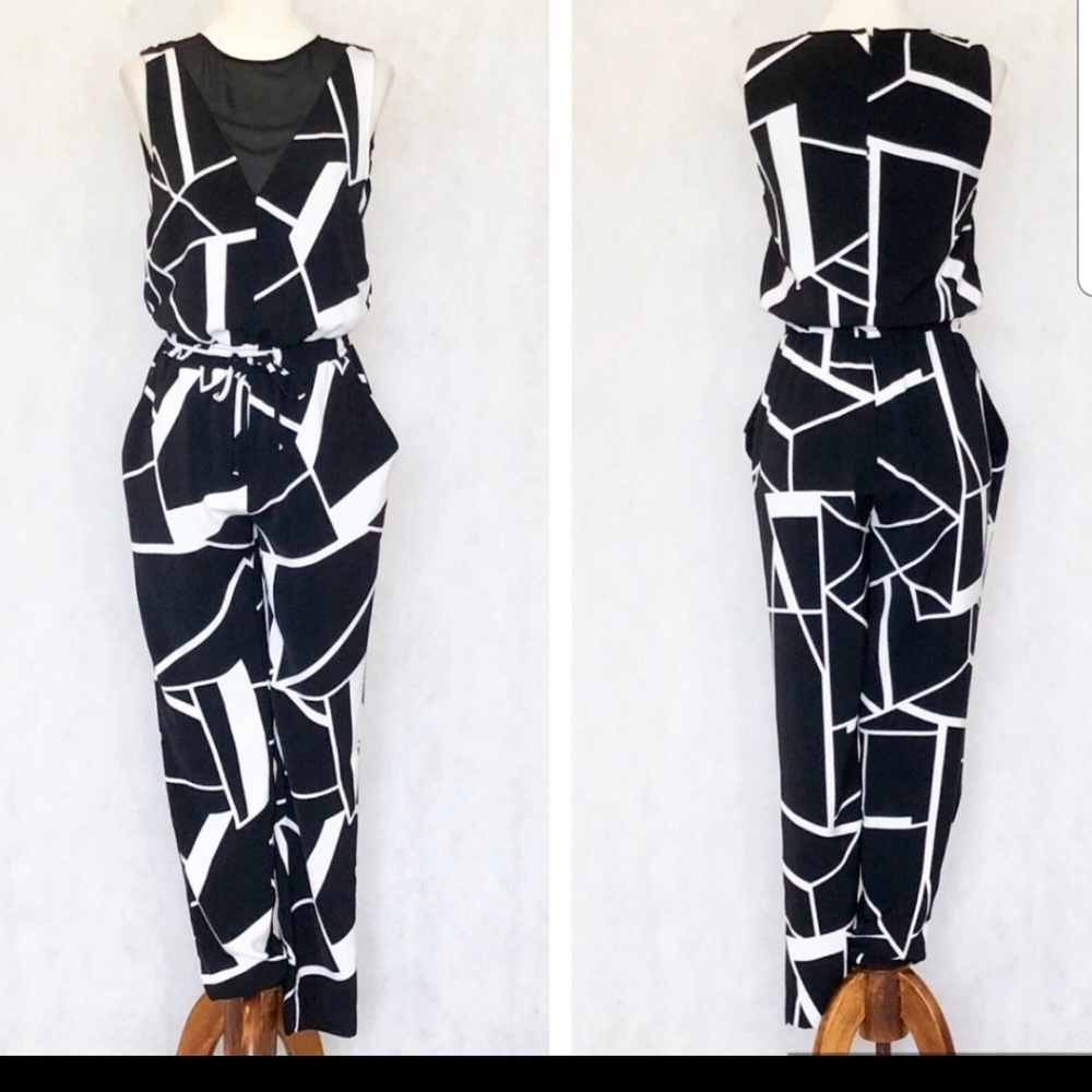 Dkny Black & White Romper